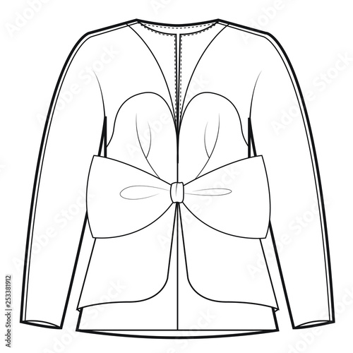 Ladies Jacket Vector Template