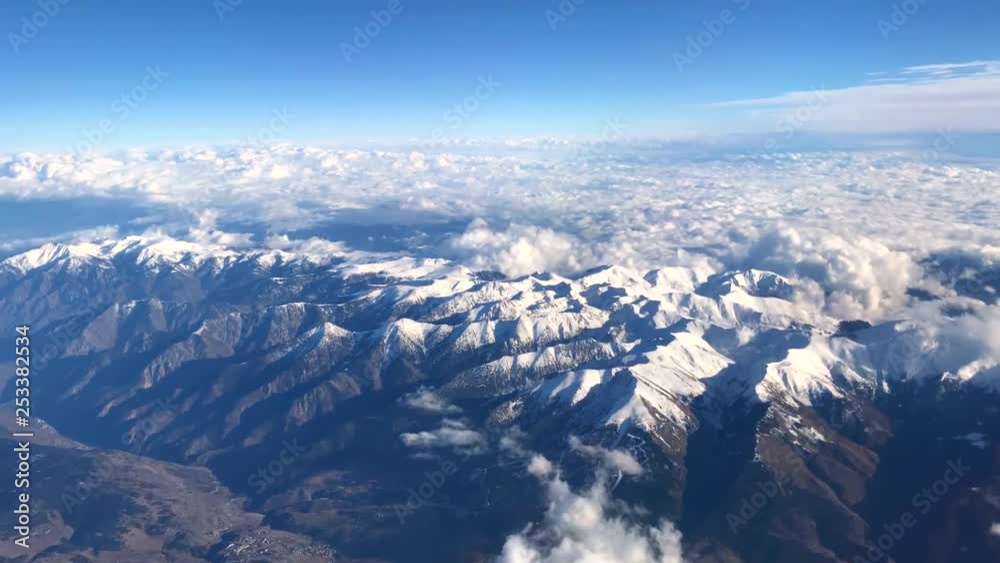 Pyrenees Mountain Range Aerial
time-lapse from an airplane Pyrenees Mountain Range Aerial
time-lapse from an airplane