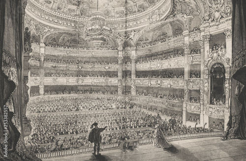 The great opera in Paris. Opening performance. - Illustration,  France, Paris - France, 1870-1879, 19th Century, 19th Century Style