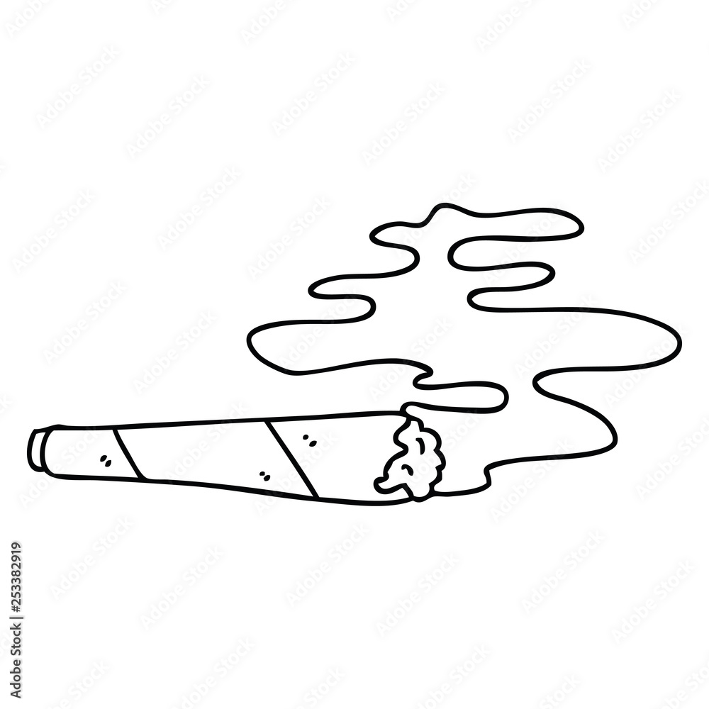 quirky line drawing cartoon lit joint quirky line drawing cartoon lit joint