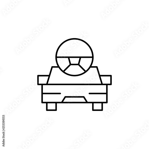 Robotics car robot outline icon. Signs and symbols can be used for web, logo, mobile app, UI, UX