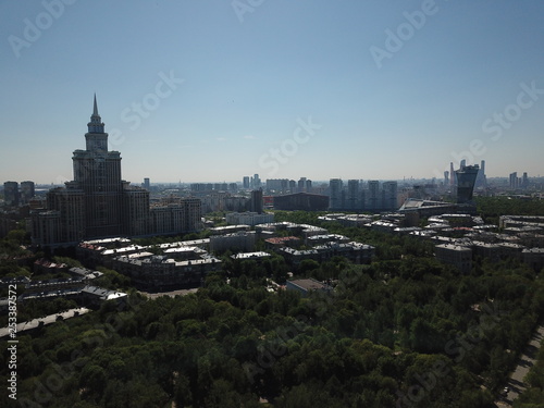 Photography Panorama copter moscow sity view