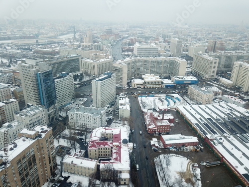 Photography Panorama copter moscow sity view