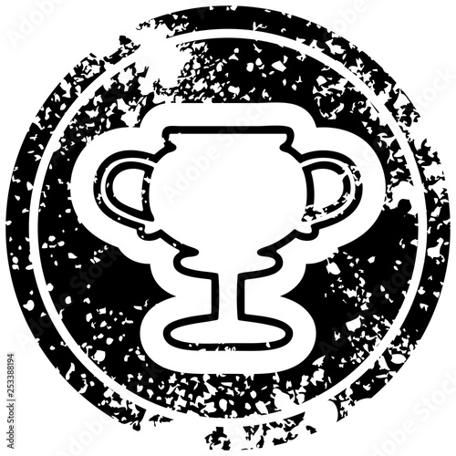 trophy cup distressed icon