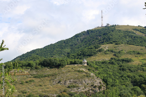 Panoramic view of Mashuk Mountain in a summer day in Pyatigorsk, Russia