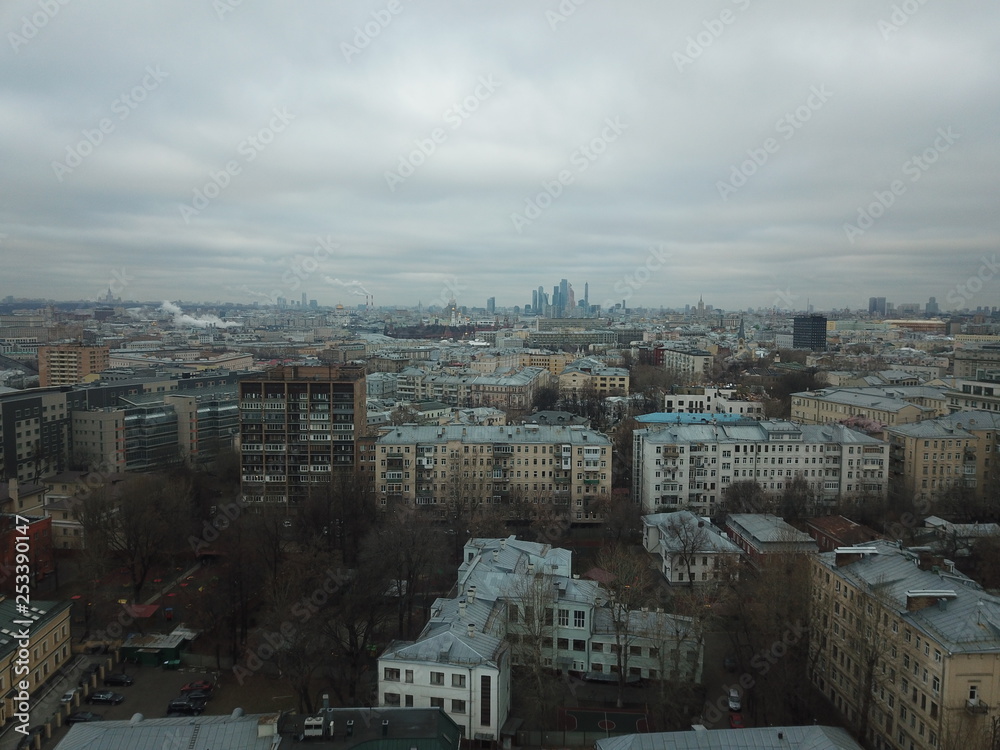 Panorama sity copter moscow 