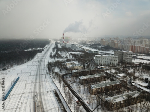 Photography Panorama sity copter moscow