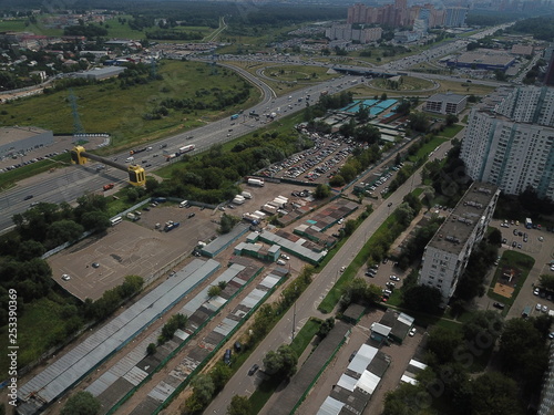 Photography Panorama sity copter moscow