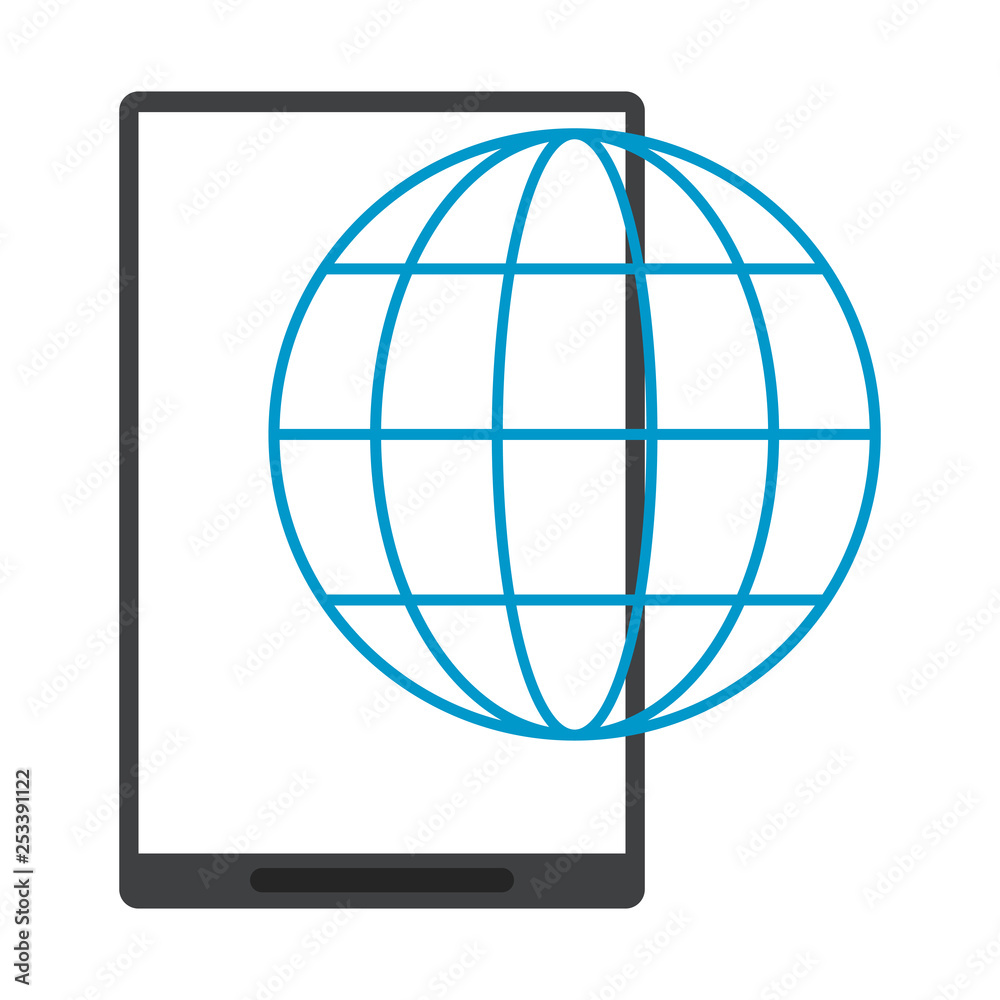 smartphone global sphere symbol smartphone global sphere symbol