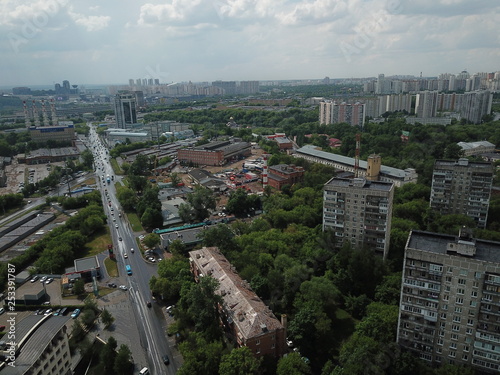 Canvas Print Sity panorama sky view moscow