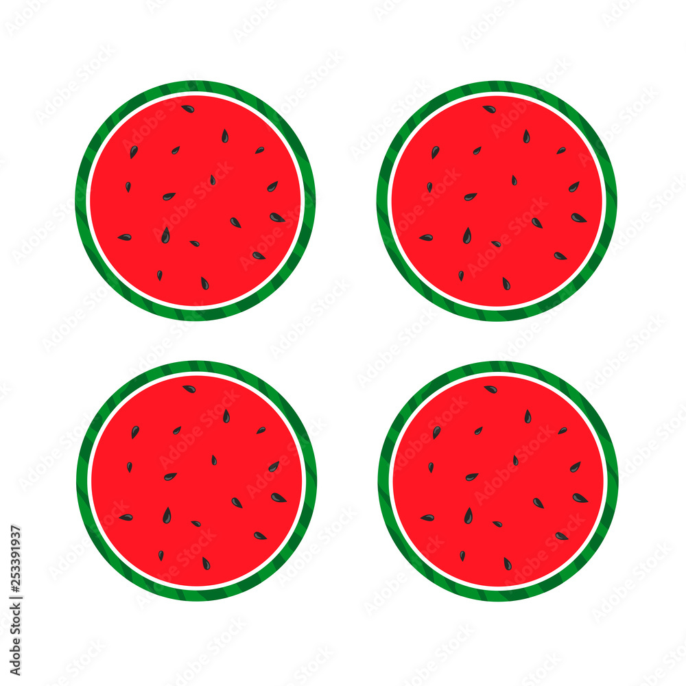 Drawing watermelon on a white background Drawing watermelon on a white background