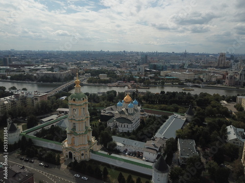 Canvas Print Copter panorama moscow sky