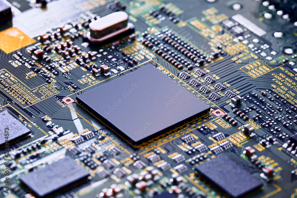 Electronic circuit board close up. Electronic circuit board close up.