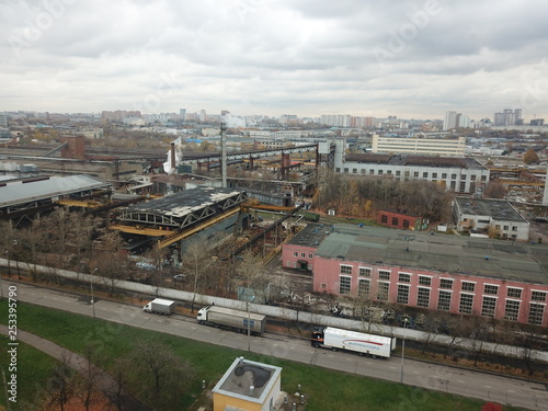 Canvas Print Panorama copter moscow sky