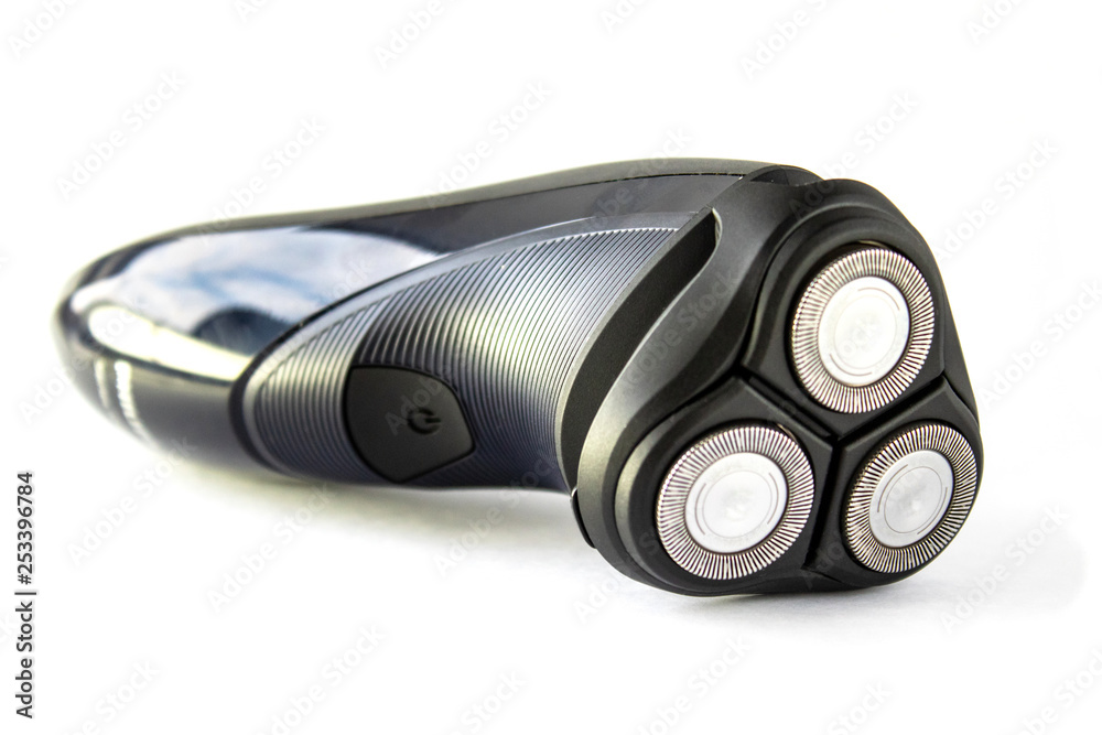 Electric shaver for people close-up on a white background. Electric shaver for people close-up on a white background.