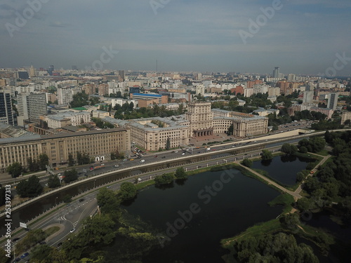 Moscow panorama copter sky © sergey