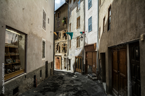 Street in the Old Town of Briancon, the highest town in France (Provence ), popular ski resort