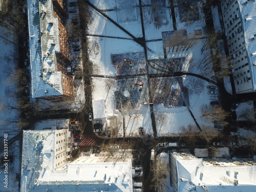 Panorama moscow sky copter © sergey
