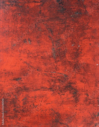 distressed red metal surface