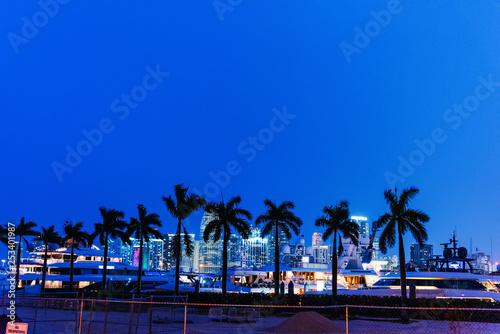 Miami Beach skyscrapers seen from Watson Island in Miami