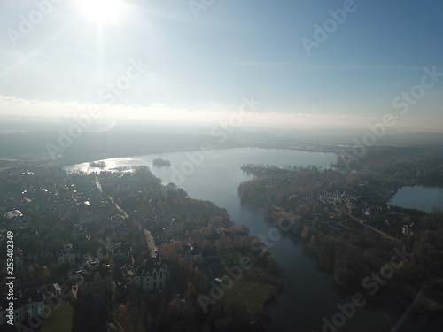 Moscow copter sky view