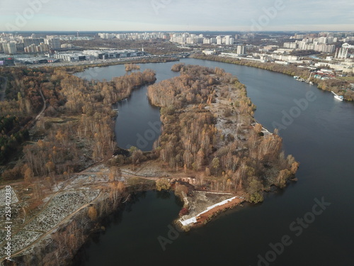 Moscow copter sky view