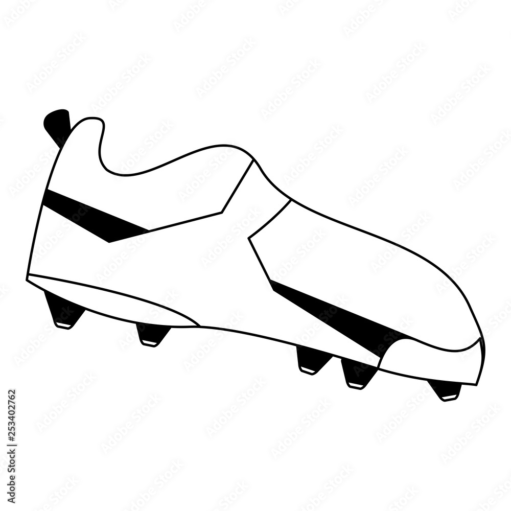 american football boot symbol isolated black and white