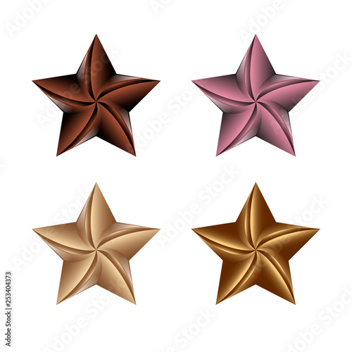 Colorful star icon vector illustration isolated on white background