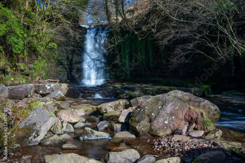 River Caerfanell at Blaen-y-Glyn, Powys, Wales photo