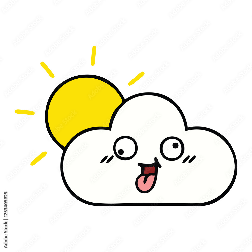 cute cartoon sun and cloud cute cartoon sun and cloud