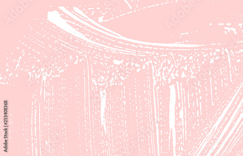 Grunge texture. Distress pink rough trace. Glamoro photo