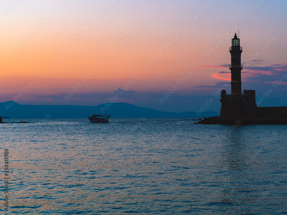 Old Venetian Lighthouse - Chania Port, Greece