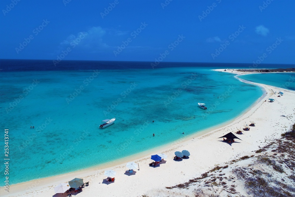 Caribbean sea, Los Roques, Venezuela: vacation on the blue sea and paradisiac beach. Vacation travel. Travel destination. Tropical travel. Great beach scenery. Beautiful landscape. Caribbean sea, Los Roques, Venezuela: vacation on the blue sea and paradisiac beach. Vacation travel. Travel destination. Tropical travel. Great beach scenery. Beautiful landscape.