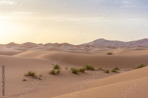 Beautiful landscape of the Sahara Desert, erg Chebbi, Merzouga, morocco