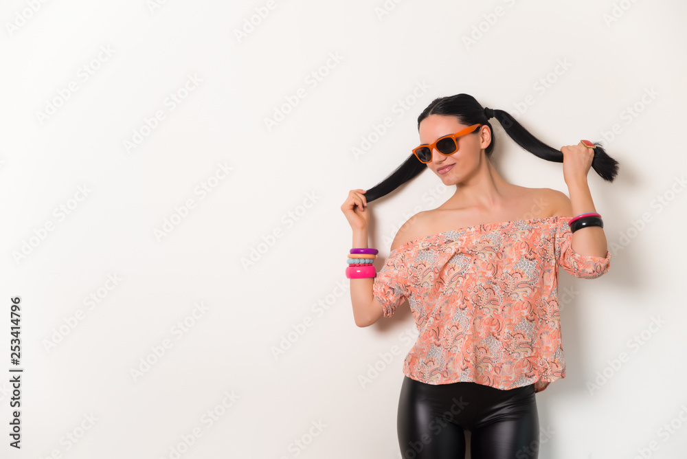 Happy girl with sunglasses