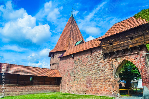 Tower and walls of the Malbork Castle, Poland