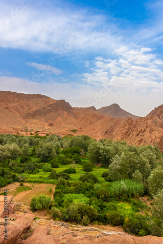 Landscape of the thousand kasbahs valley, Morocco