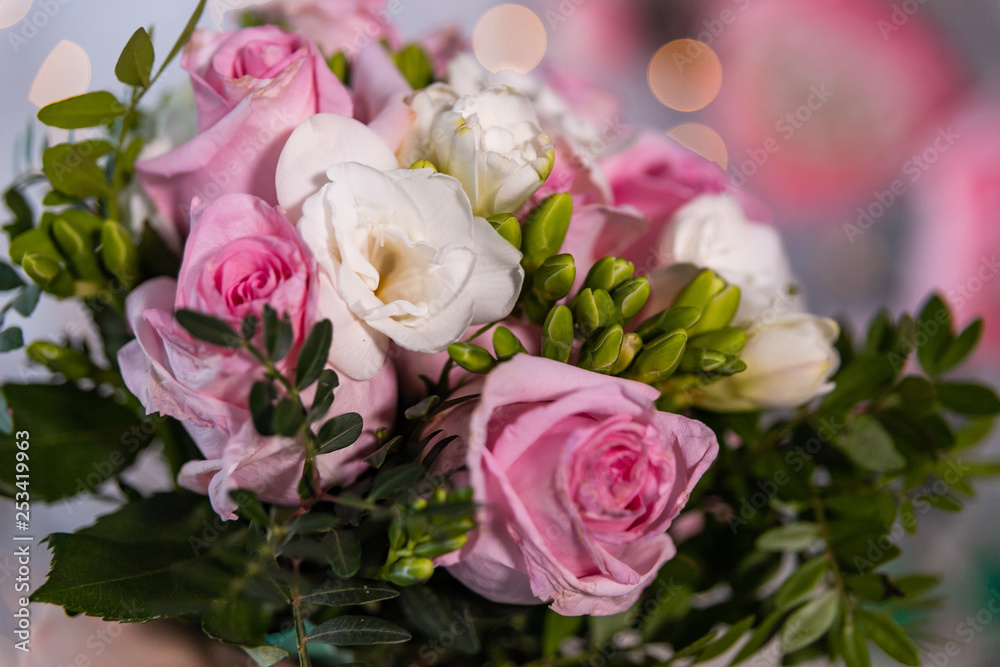 bouquet of roses close-up