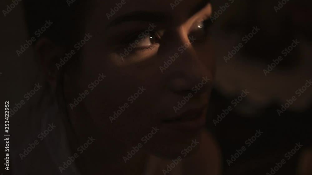 ray of light on the girl's face ray of light on the girl's face