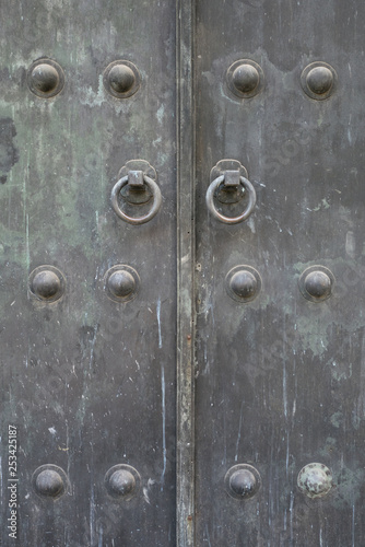 An ancient iron door