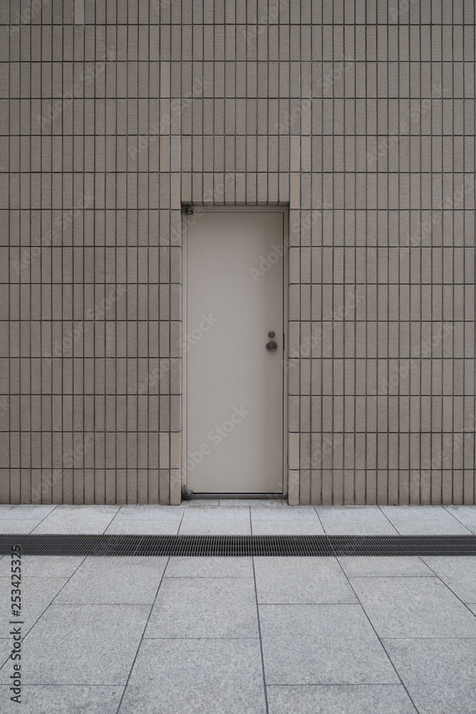 A door on a brick wall A door on a brick wall