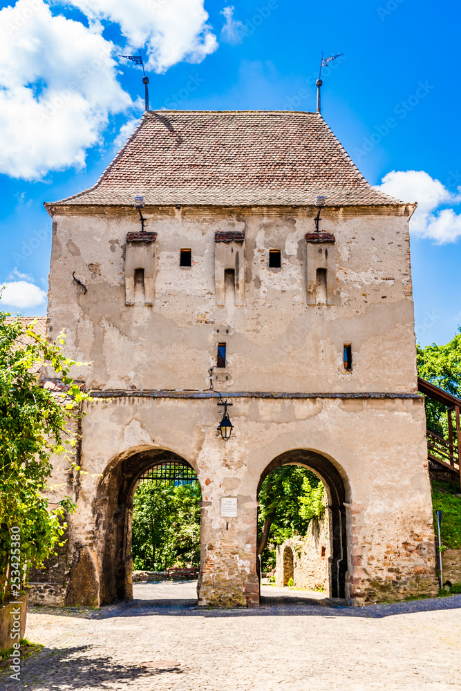 The Tailors Tower in Sighisoara, Mures County, Romania