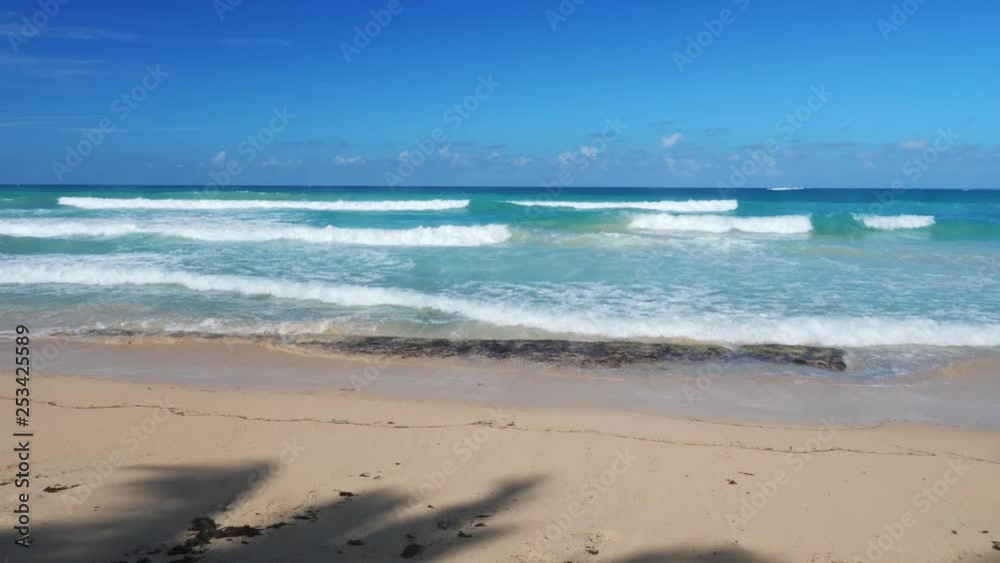 Waves in atlantic ocean on macao beach Waves in atlantic ocean on macao beach