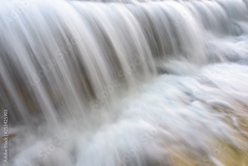 Close up waterfall in the forest