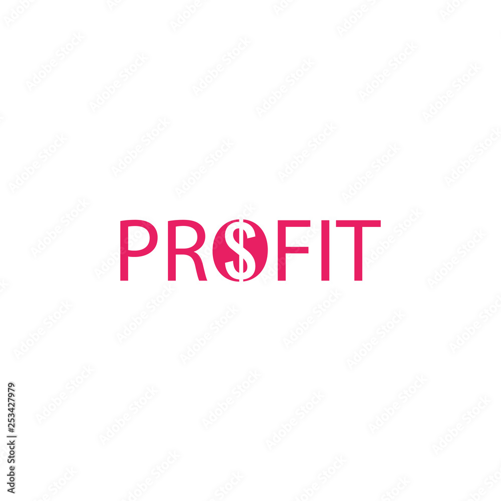 Vector Logo of letter PROFIT design concept - elements Vector Logo of letter PROFIT design concept - elements