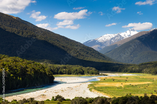 river in the mountains, new zealand