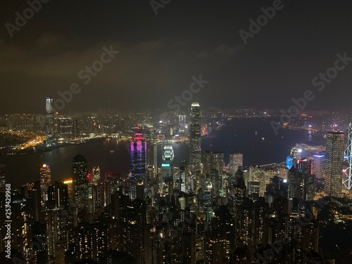 Skyline of Hong Kong from Victoria Peak photo