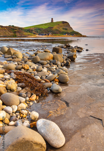 Kimmeridge sunset, rocks and reflections photo