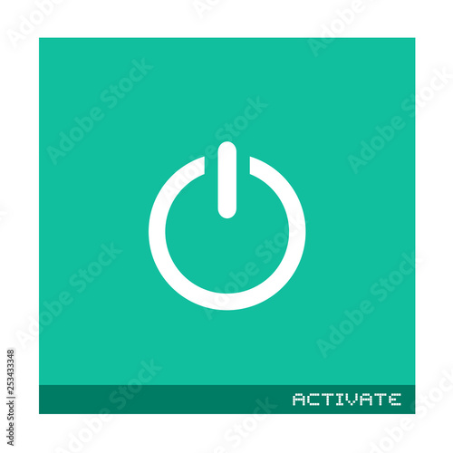 flat activate icon