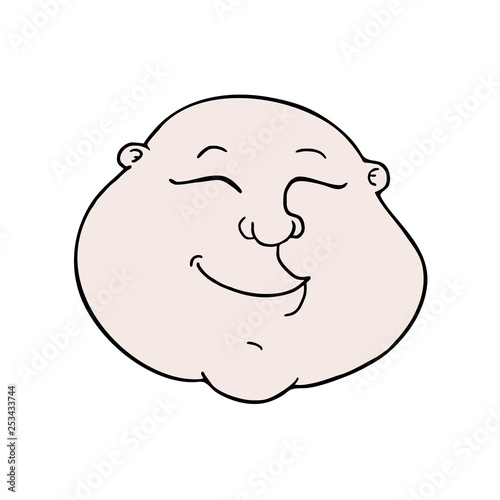 funny bald man draw